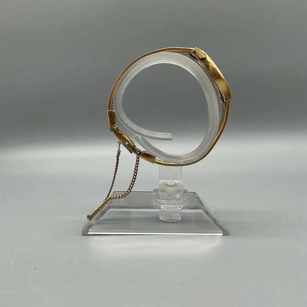 Vtg Seiko 2P20-5529 Womens Watch 16mm Champagne Dial Gold Tone New Battery 5.25